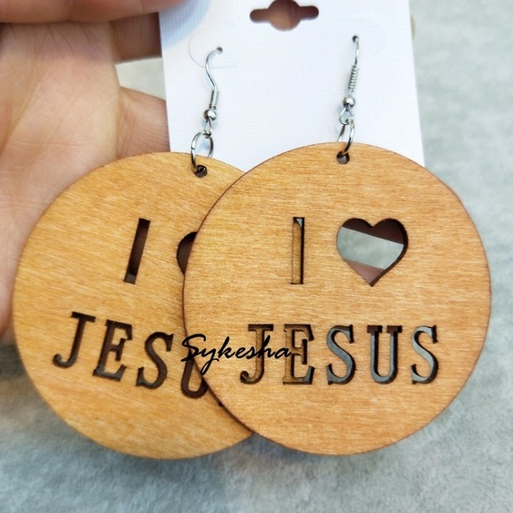 Jewelry - Engraved Wooden Earrings